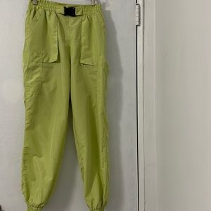 Complete lime green track suit fits amazing